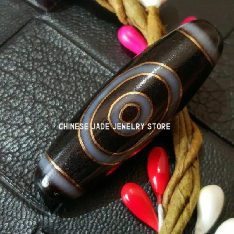 Antique Magic Old Tibetan Agate *Mountain 2 Eyes* Gold Inlaid Dzi Bead B0912
Antique Magic Old Tibetan Agate *Mountain 2 Eyes* Gold Inlaid Dzi Bead B0912