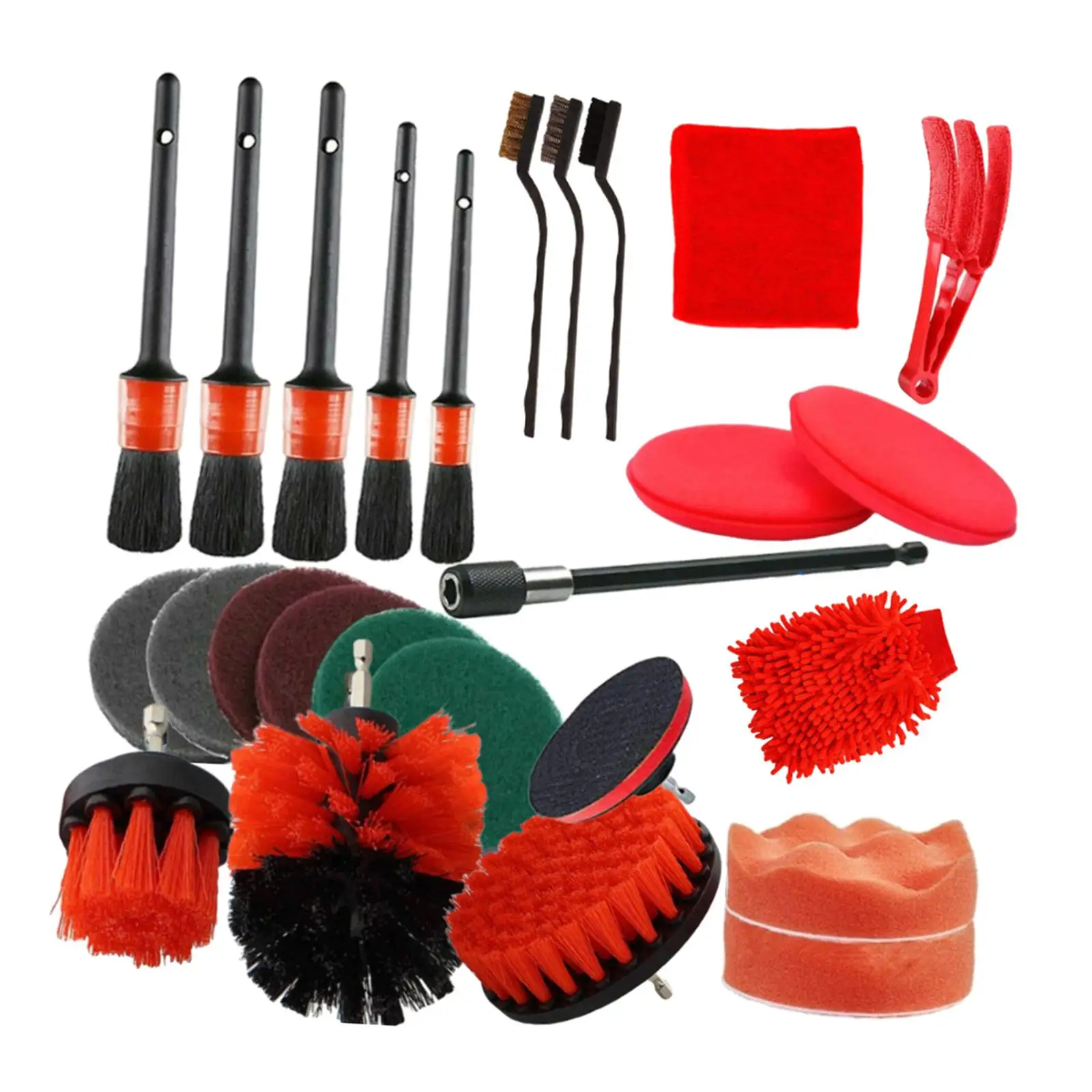 26 Pieces Automotive Cleaning Brush Set Easily Install for Cleaning Household Appliances Multipurpose Attachment Detail Brush
26 Pieces Automotive Cleaning Brush Set Easily Install for Cleaning Household Appliances Multipurpose Attachment Detail Brush