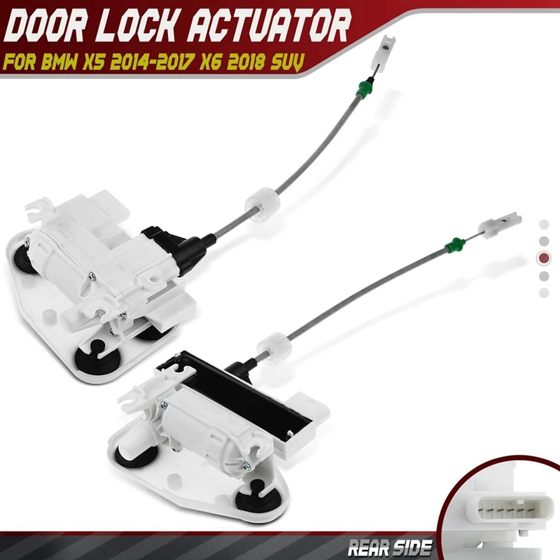 2X Автомобильный задний левый и правый замок, сменный кабель Bowden для BMW F15 F16 F85 X5 2014-2017 X6 2018 51207419841, 51207419842 
2X Автомобильный задний левый и правый замок, сменный кабель Bowden для BMW F15 F16 F85 X5 2014-2017 X6 2018 51207419841, 51207419842