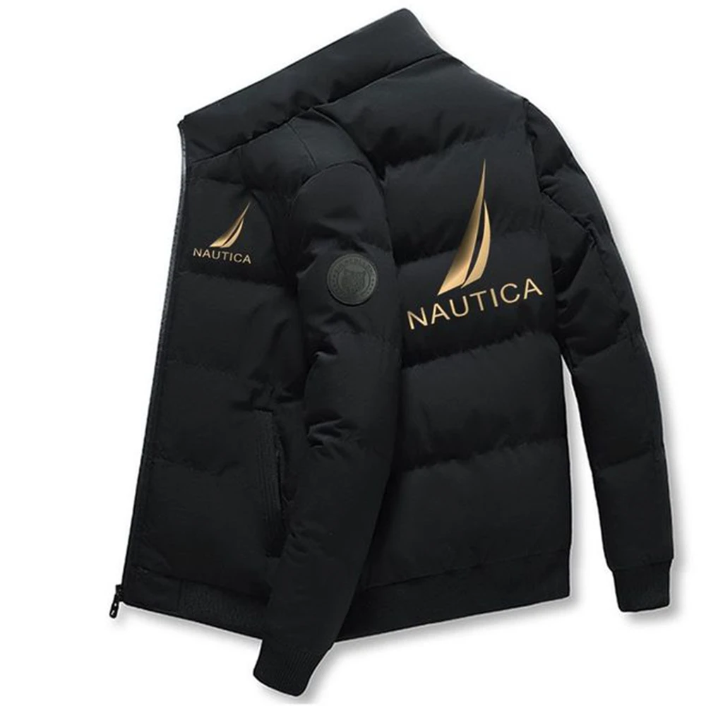 

Jaqueta NAUTICA masculina com zíper Windproof, Fas casual quente à prova de vento, surf e resistente ao frio, inverno