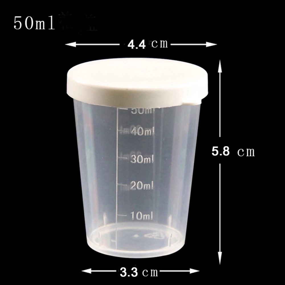 10pcs 50ml Transparent Medicine Measuring Cup With White Lids Cap Container For Resin Water Jugs With Measurement
10pcs 50ml Transparent Medicine Measuring Cup With White Lids Cap Container For Resin Water Jugs With Measurement