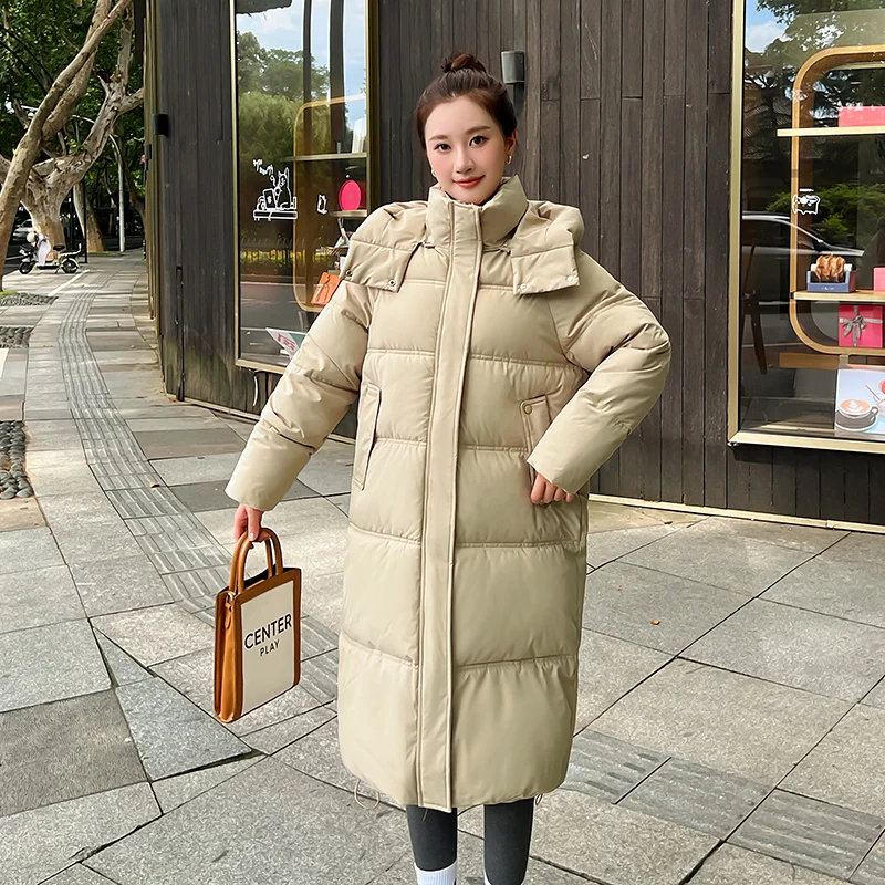 H 2023 New Women Autumn Winter Hooded Neck Solid Color Long Sleeve Bread Warm Coat For Ladies Loose Chic Long Jacket
H 2023 New Women Autumn Winter Hooded Neck Solid Color Long Sleeve Bread Warm Coat For Ladies Loose Chic Long Jacket
