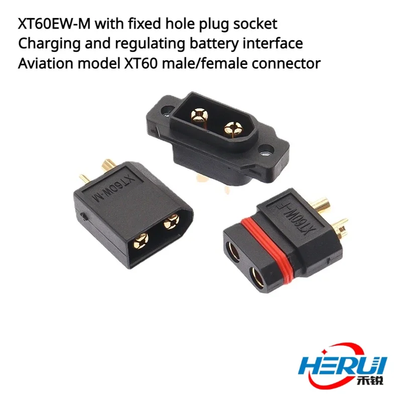 xt60 connector XT60EW-M with fixed hole plug socket Charging and regulating battery interface Aviation model XT60 male/female
xt60 connector XT60EW-M with fixed hole plug socket Charging and regulating battery interface Aviation model XT60 male/female