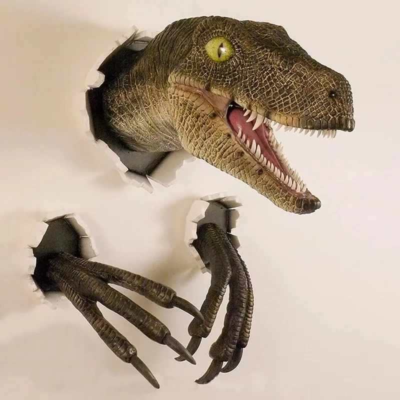 Resin Dinosaur 3d Wall Dinosaur Headband Bust Sculpture Wall Hanging Statue Lifelike Dinosaur Claws Home Wall Art Decoration
Resin Dinosaur 3d Wall Dinosaur Headband Bust Sculpture Wall Hanging Statue Lifelike Dinosaur Claws Home Wall Art Decoration