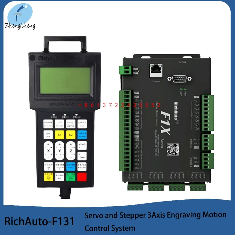 Контроллер RichAuto DSP F131 с сервоприводом и шаговым управлением, 3-осевая система управления гравировкой, замена A11 B51 
Контроллер RichAuto DSP F131 с сервоприводом и шаговым управлением, 3-осевая система управления гравировкой, замена A11 B51