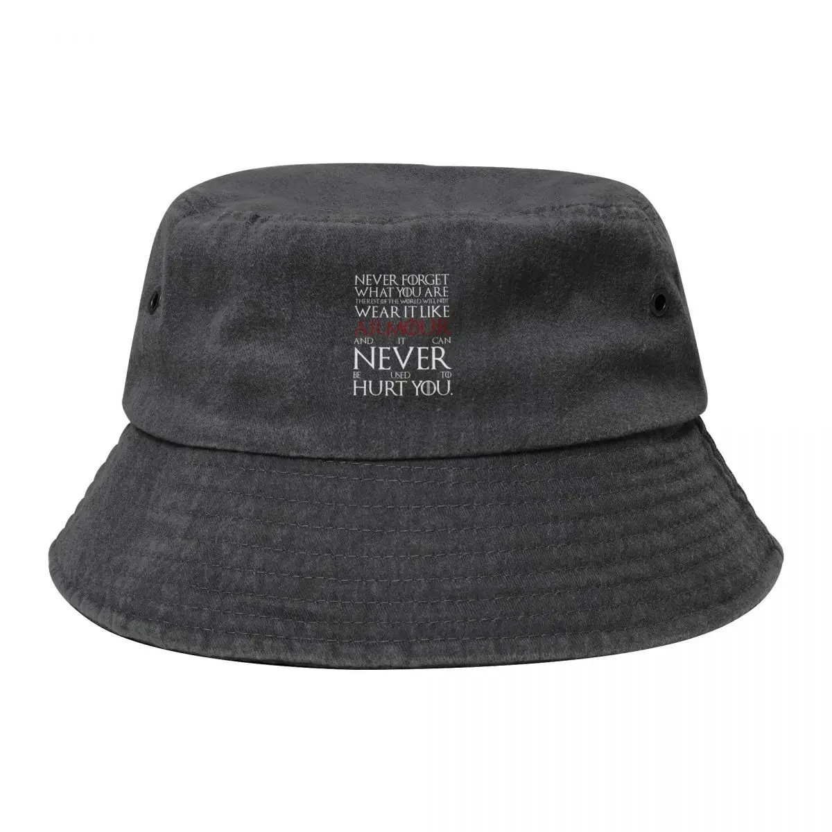 Wear It Like Armour Racerback Cowboy Denim Fisherman Hat With Printing 
Wear It Like Armour Racerback Cowboy Denim Fisherman Hat With Printing