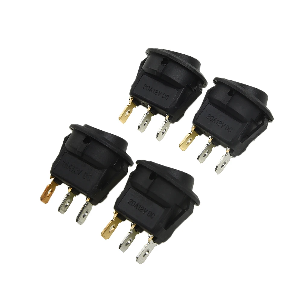 Rocker Switches Plastic Black Round Rocker for car flashing lights chassis lights dome lights SPST 2 Poles Design
Rocker Switches Plastic Black Round Rocker for car flashing lights chassis lights dome lights SPST 2 Poles Design