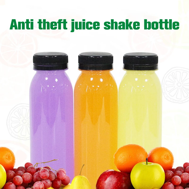 

250ml Empty Beverage Drink Bottle Juice Bottles PET Clear Storage Containers With Lids For Juice Milk Fruit Plastic Bottle