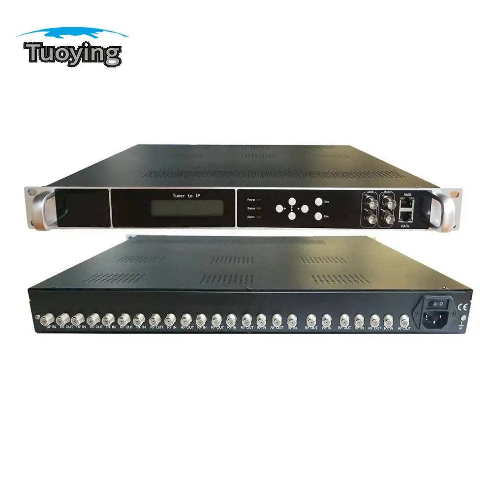 

4 8 12 16 24 Channel Tuner to IP Gateway Tuner to ASI DVB-S2 DVB-C DVB-T DVB-T2 ATSC ISDBT IPTV for Digital TV RF Receiver