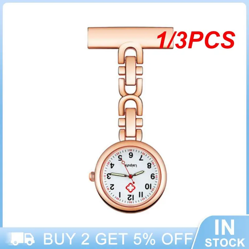 

1/3PCS Luminous Fashion Accessory Convenient Fashionable Unisex Dress Accessory Nurse Watch Stylish Lapel Watch
