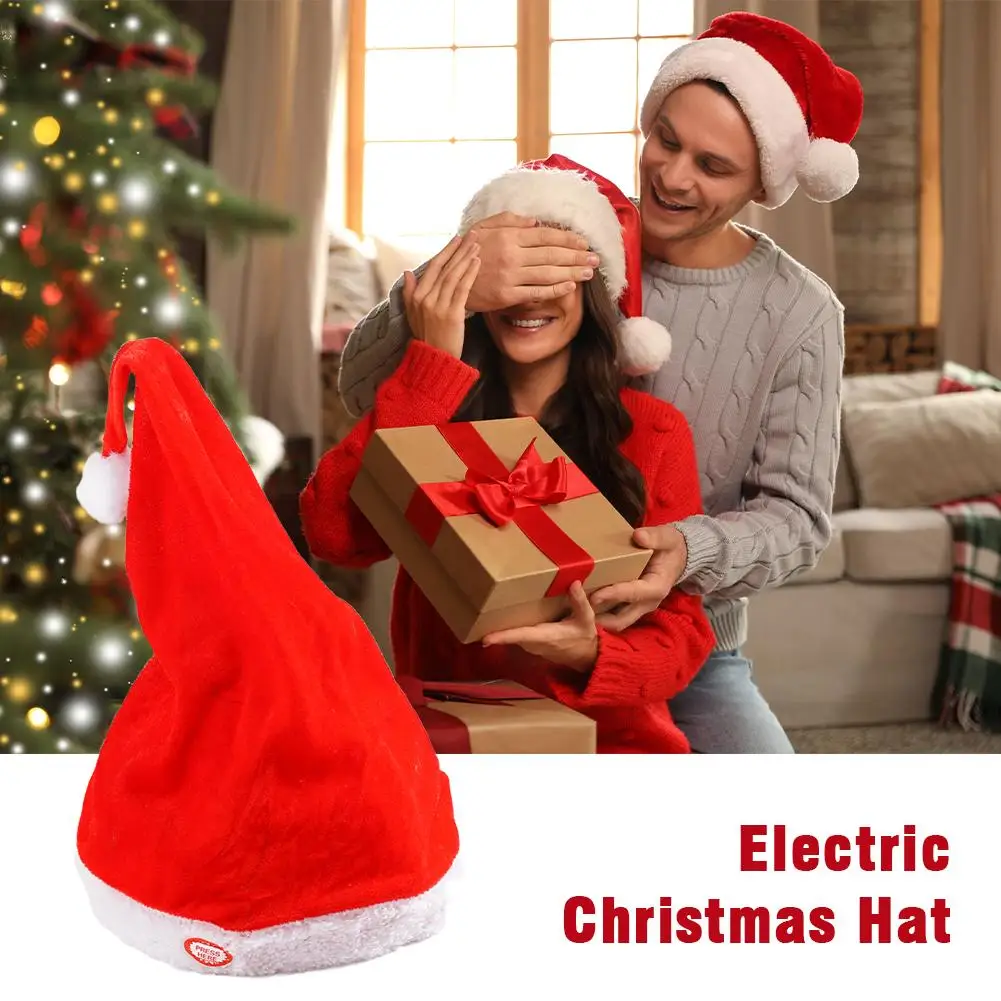 

Electric Christmas Hat Musical Dance Christmas Claus Christmas Hat Children Xmas Hat Singing Electric Hat Rocking Swing V3O6