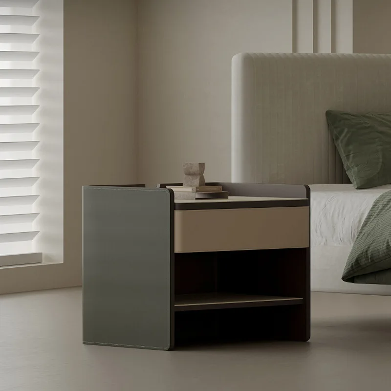 

Italian Wooden Modern Nightstands Space Saving Mobile Drawer Dresser Filing Bedside Tables Tables De Nuit Bedroom Furniture