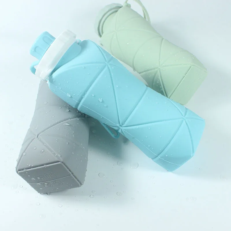Silicone folding water cup portable cup outdoor sports travel water bottle telescopic cup casual cup folding water bottle gift Silicone folding water cup portable cup outdoor sports travel water bottle telescopic cup casual cup folding water bottle gift