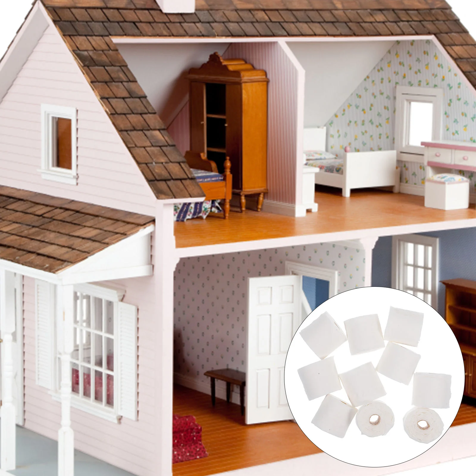 10pcs Dollhouse Miniature Decoration Mini Dollhouse Toilet Tissue Small Simulation Roll Paper Model
10pcs Dollhouse Miniature Decoration Mini Dollhouse Toilet Tissue Small Simulation Roll Paper Model