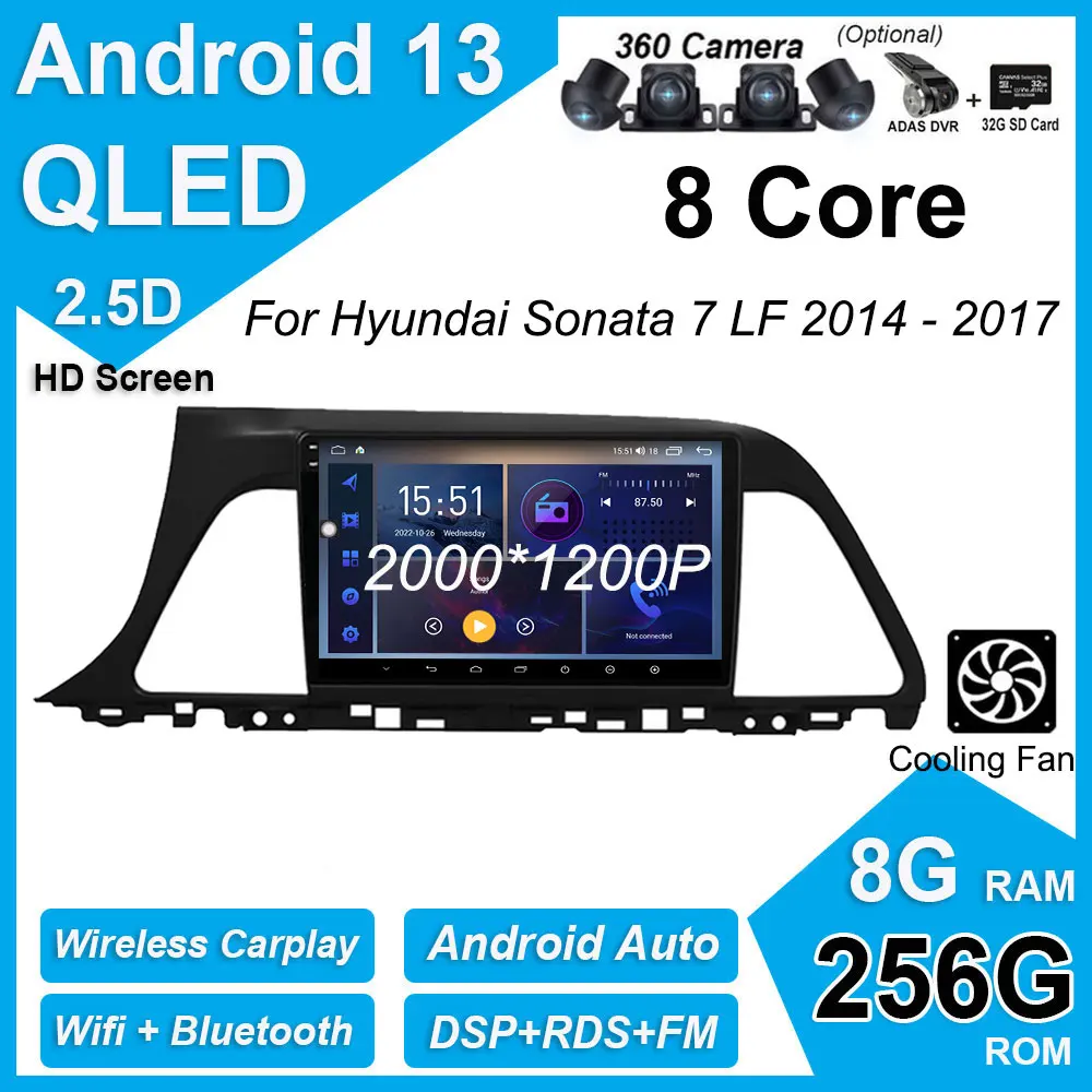 DSP IPS / QLED Screen Android 13 For Hyundai Sonata 7 LF 2014 - 2017 Car Stereo GPS Carplay Radio Multimidia Video Player
DSP IPS / QLED Screen Android 13 For Hyundai Sonata 7 LF 2014 - 2017 Car Stereo GPS Carplay Radio Multimidia Video Player