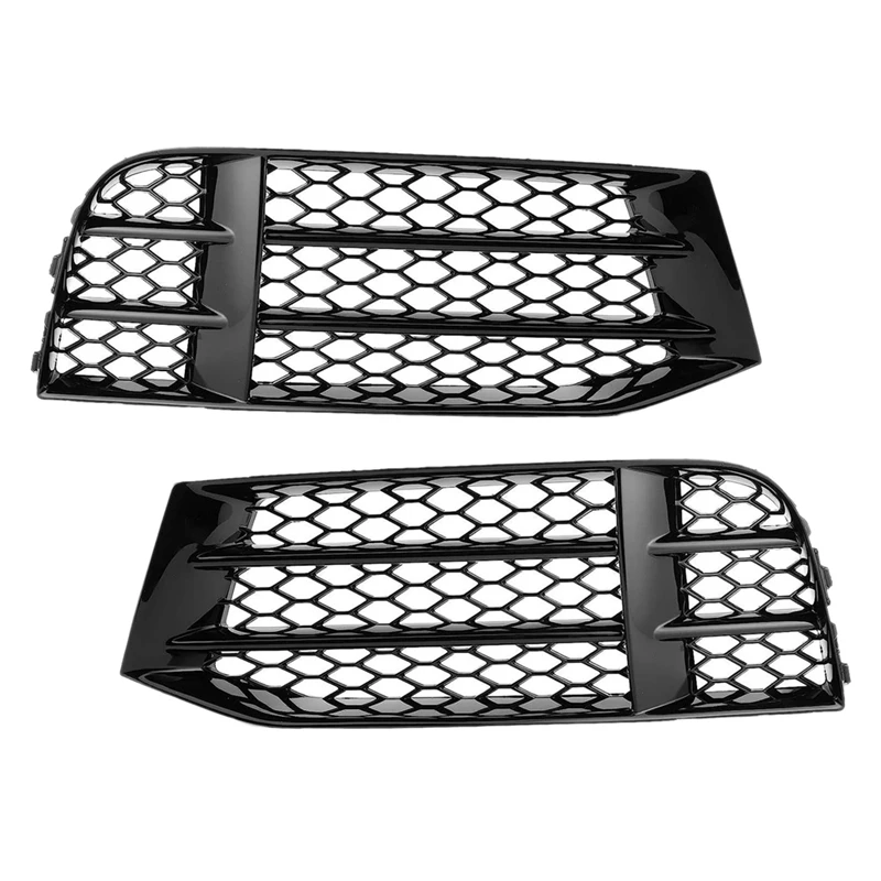 

1 Pair Fog Light Grille Honeycomb Mesh Bumper Cover For A5 S5 RS5 08-16 Decorative Modification Replacement Parts