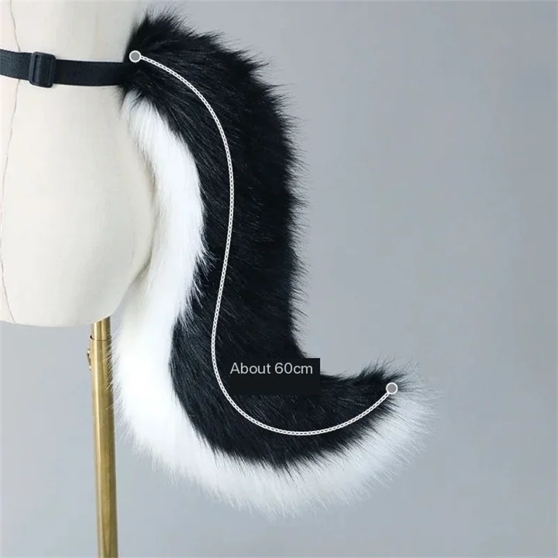 

Moon Wolf Tail JK Girl Cosplay Accessories Faux Fur Wolf Tail Women Lolita Furry Cosplay Animal Tails Halloween Party Role Play