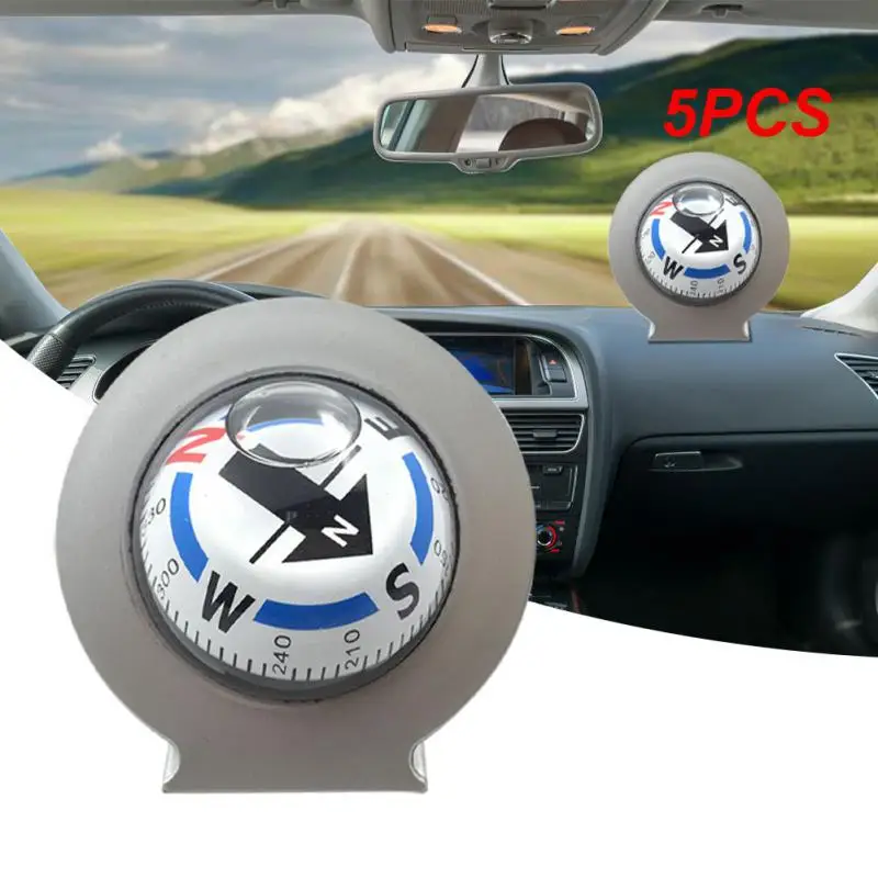 

5PCS Automotive Compass Large White Ball Guide Sphere Car Decoration Gift Outdoors Lc600 Tour Tool Emergency