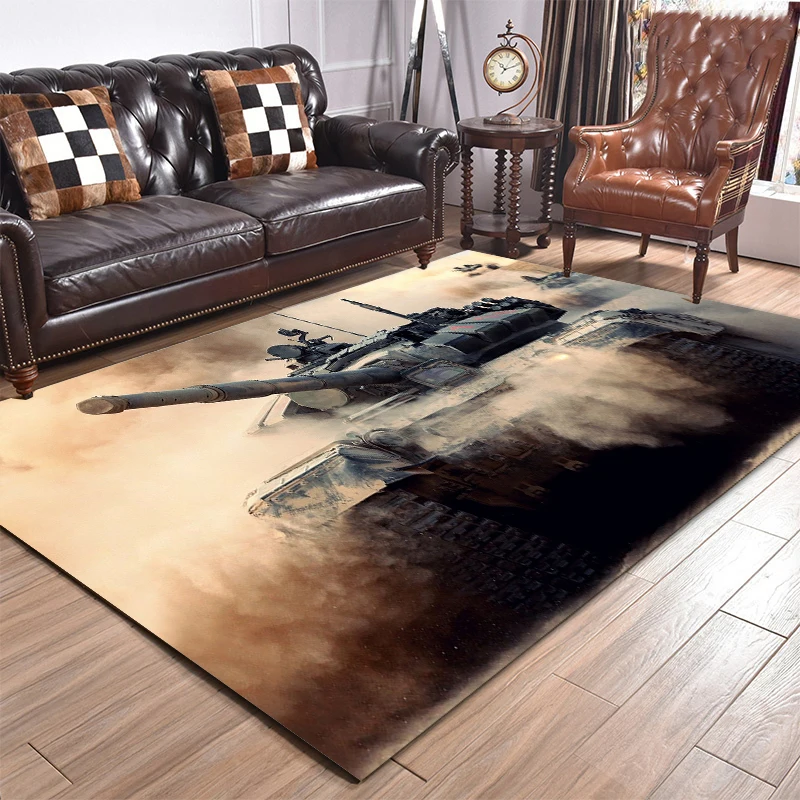 

Military Theme 3D Printed Carpets for Living Room Bedroom Area Rugs Parlor Decor Large Carpet Soft Flannel Home Mat Alfombra