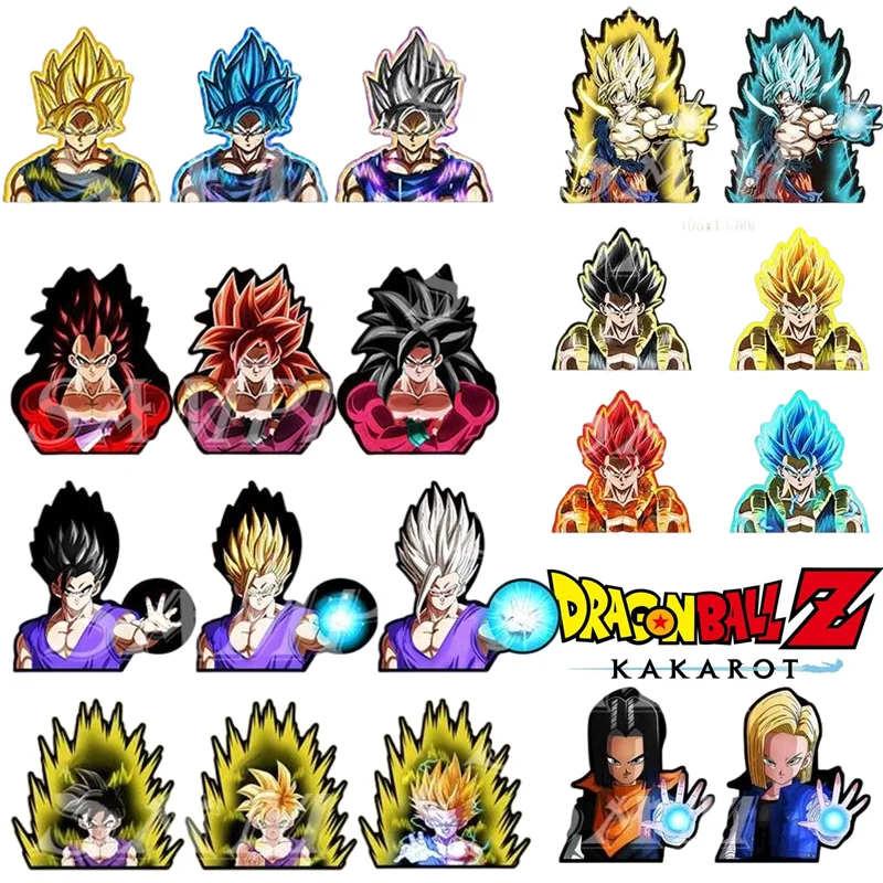 

Dragon Ball Series Combination Complete Works Sports 3D Gradient Stickers Anime Peripherals Suitable for Car Notebooks, Etc.