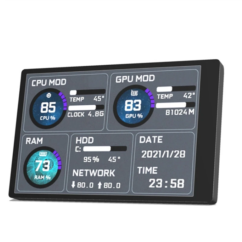 Компьютерный монитор для Mini ITX, чехол 3,5 дюйма IPS, встроенный экран ЦП, GPU, RAM, HDD, USB дисплей, AIDA64
Компьютерный монитор для Mini ITX, чехол 3,5 дюйма IPS, встроенный экран ЦП, GPU, RAM, HDD, USB дисплей, AIDA64