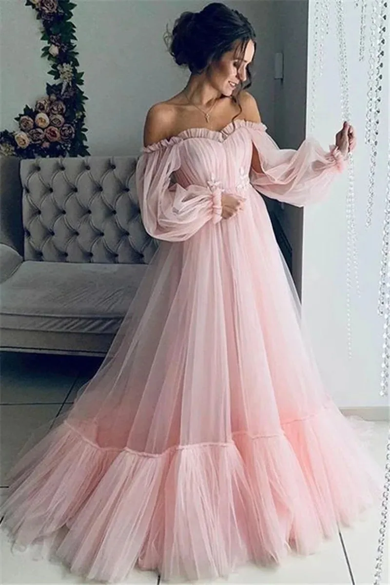 Women Pink Slash-Neck Comfort Mesh Formal Dress Elegant Off-Shoulder Ball Gown Bridesmaid Clothing Blue Floor-Length Party Robes
Women Pink Slash-Neck Comfort Mesh Formal Dress Elegant Off-Shoulder Ball Gown Bridesmaid Clothing Blue Floor-Length Party Robes