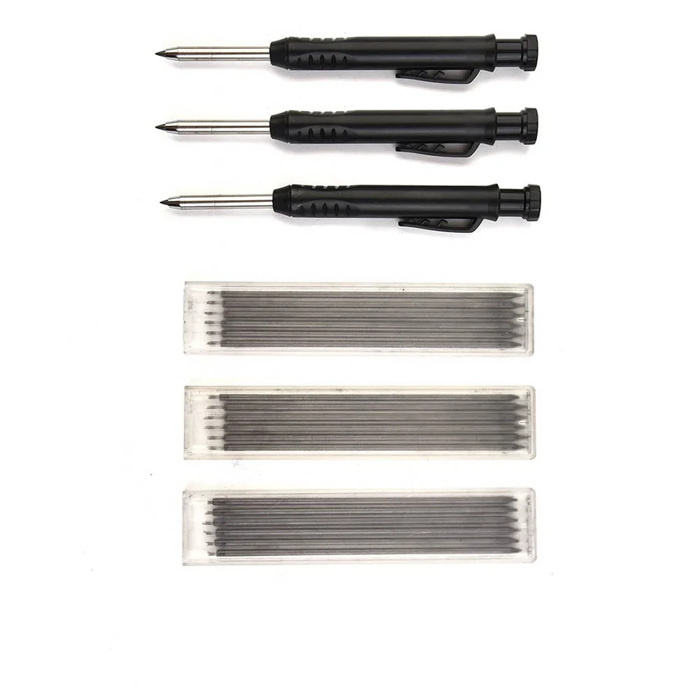 Carpenter Pencils With-Black Refill Leads And Built-in Sharpener For Deep Hole Mechanical Woodworking Tools Marker Marking Pen
Carpenter Pencils With-Black Refill Leads And Built-in Sharpener For Deep Hole Mechanical Woodworking Tools Marker Marking Pen