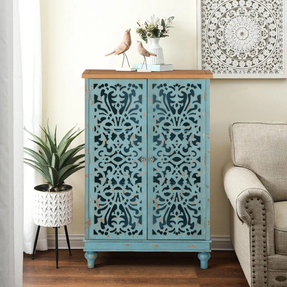 Tall Storage Cabinet 47.4", Decorative Cabinet with Storage, 2-Door Accent Cabinet, for Living Room, Dining Room, Blue
Tall Storage Cabinet 47.4", Decorative Cabinet with Storage, 2-Door Accent Cabinet, for Living Room, Dining Room, Blue