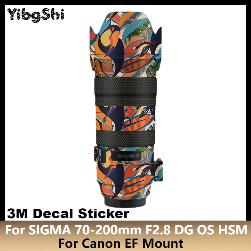 

For SIGMA 70-200mm F2.8 DG OS HSM for Canon EF Mount Lens Sticker Protective Skin Decal Vinyl Wrap Anti-Scratch Protector Film