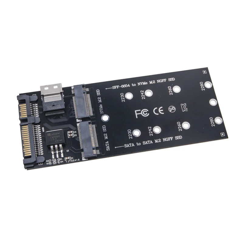 Адаптер M2 SSD M.2 SATA SSD на SATA + M2 NVME SSD на SFF-8654, конвертер, карта расширения 22Pin SATA на M2 для настольного ПК, материнская плата
Адаптер M2 SSD M.2 SATA SSD на SATA + M2 NVME SSD на SFF-8654, конвертер, карта расширения 22Pin SATA на M2 для настольного ПК, материнская плата