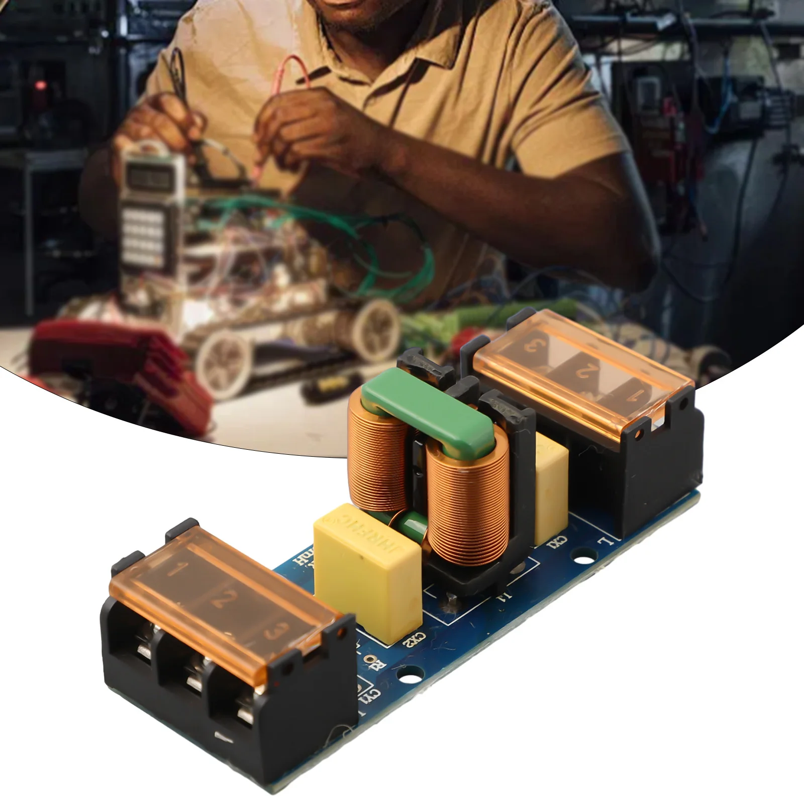 25A Power Filter EMI High-frequency One-stage Power Low-pass Filter Board Power Purifier Electrical Equipment Supplies Kits
25A Power Filter EMI High-frequency One-stage Power Low-pass Filter Board Power Purifier Electrical Equipment Supplies Kits