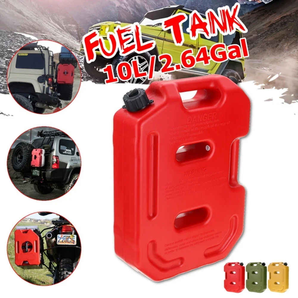 

10L Oil Can Fuel Tank Cans Car Motorcycle Gasoline Tank Gas Spare Container Petrol Anti-static Plastic Jerry Can Bucket ATV