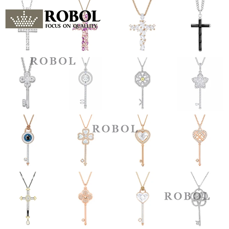 

Высококачественные ювелирные изделия XL021, романтическое сердце, клевер, блестящее сердце в форме Креста, женское ожерелье, кулон, подарок для женщин