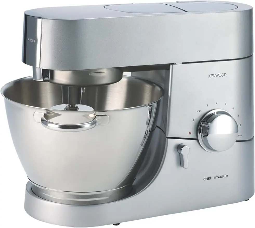 

Kenwood Chef Titanium Kitchen Machine,Stainless Steel,5qt,Kitchen Mixer- Includes Dishwasher-Safe Work Bowl & Three Mixing Tools
