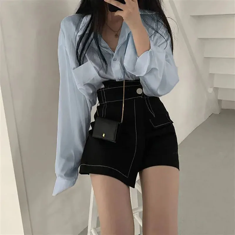 Spring Autumn 2023 Two Piece Set Female new fashion Outfits for Women Shirt+High waist A-line skirt pants skirt Korean office S
Spring Autumn 2023 Two Piece Set Female new fashion Outfits for Women Shirt+High waist A-line skirt pants skirt Korean office S