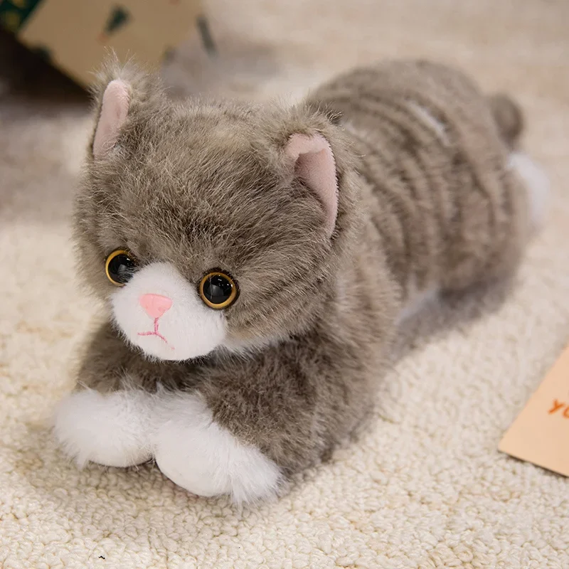 Realistic Cat Plush Toy Lifelike Soft Stuffed Kitten with Fur , Cute Gift for Pet Lovers, Home Decor, Valentine Birthday Realistic Cat Plush Toy Lifelike Soft Stuffed Kitten with Fur , Cute Gift for Pet Lovers, Home Decor, Valentine Birthday