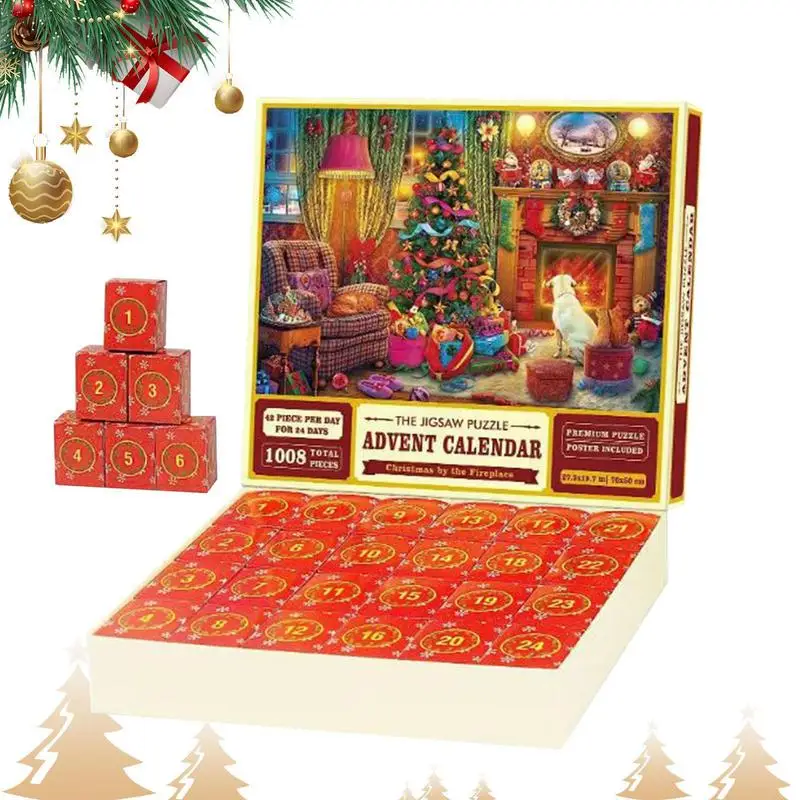 

Christmas Party Jigsaw Advent Calendar Jigsaw Puzzles Advent Countdown Boxes Christmas Themed Wedding Favors For Kids Children