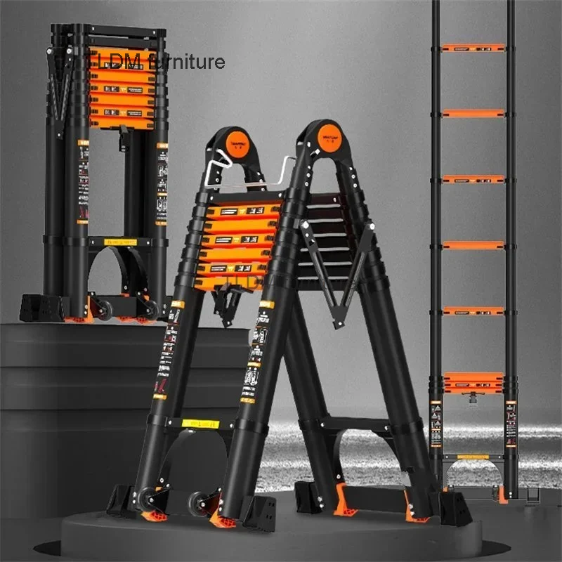 Aluminum Alloy Telescopic Ladder Herringbone Ladder Home Thickened Folding Ladder Portable Multifunction Lift Engineering Stairs
Aluminum Alloy Telescopic Ladder Herringbone Ladder Home Thickened Folding Ladder Portable Multifunction Lift Engineering Stairs