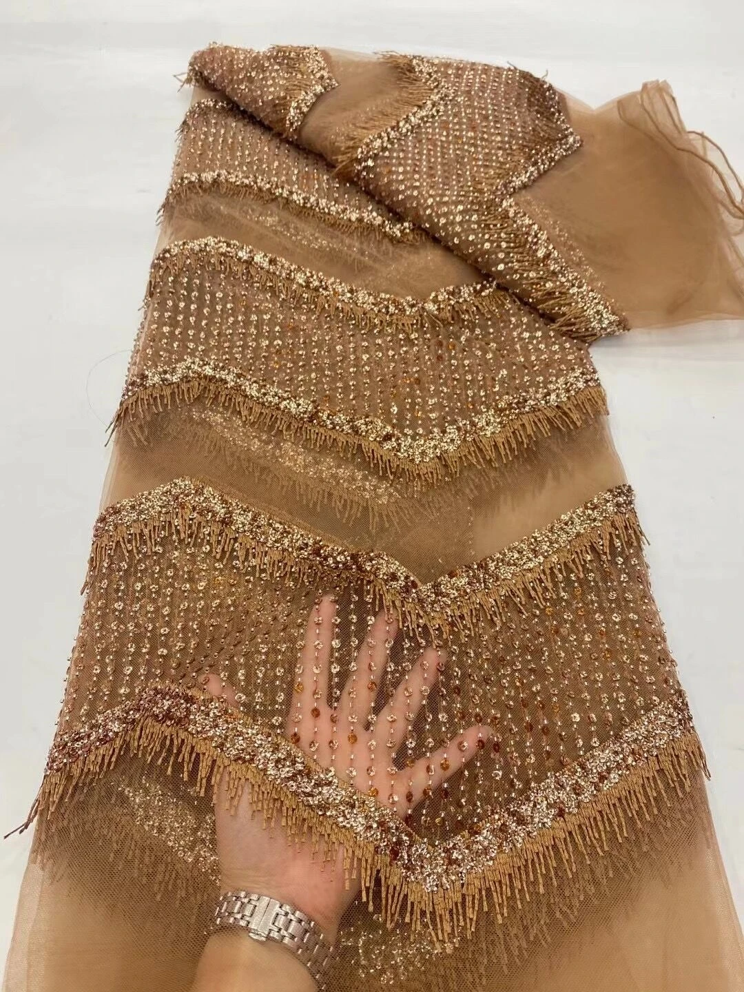 2024High Quality African Nigerian Lace Fabric Embroidery Tulle Pure Wedding Party Dress Guipure SequinsFor Sewing Beads 5yards
2024High Quality African Nigerian Lace Fabric Embroidery Tulle Pure Wedding Party Dress Guipure SequinsFor Sewing Beads 5yards