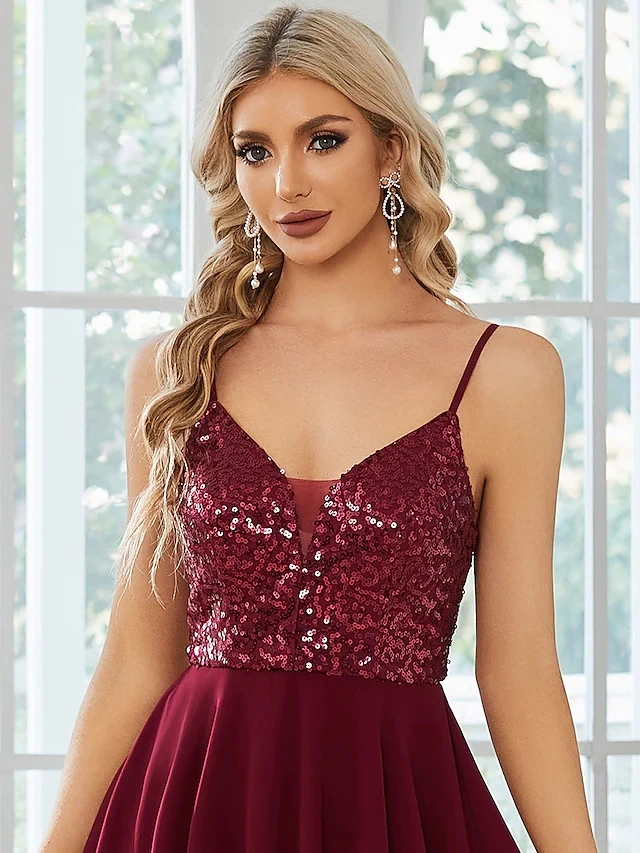 A-Line Short Homecoming Dresses Party Wear Short/Mini Sleeveless Spaghetti Strap Pleat Chiffon with Sequin 2023 071
A-Line Short Homecoming Dresses Party Wear Short/Mini Sleeveless Spaghetti Strap Pleat Chiffon with Sequin 2023 071