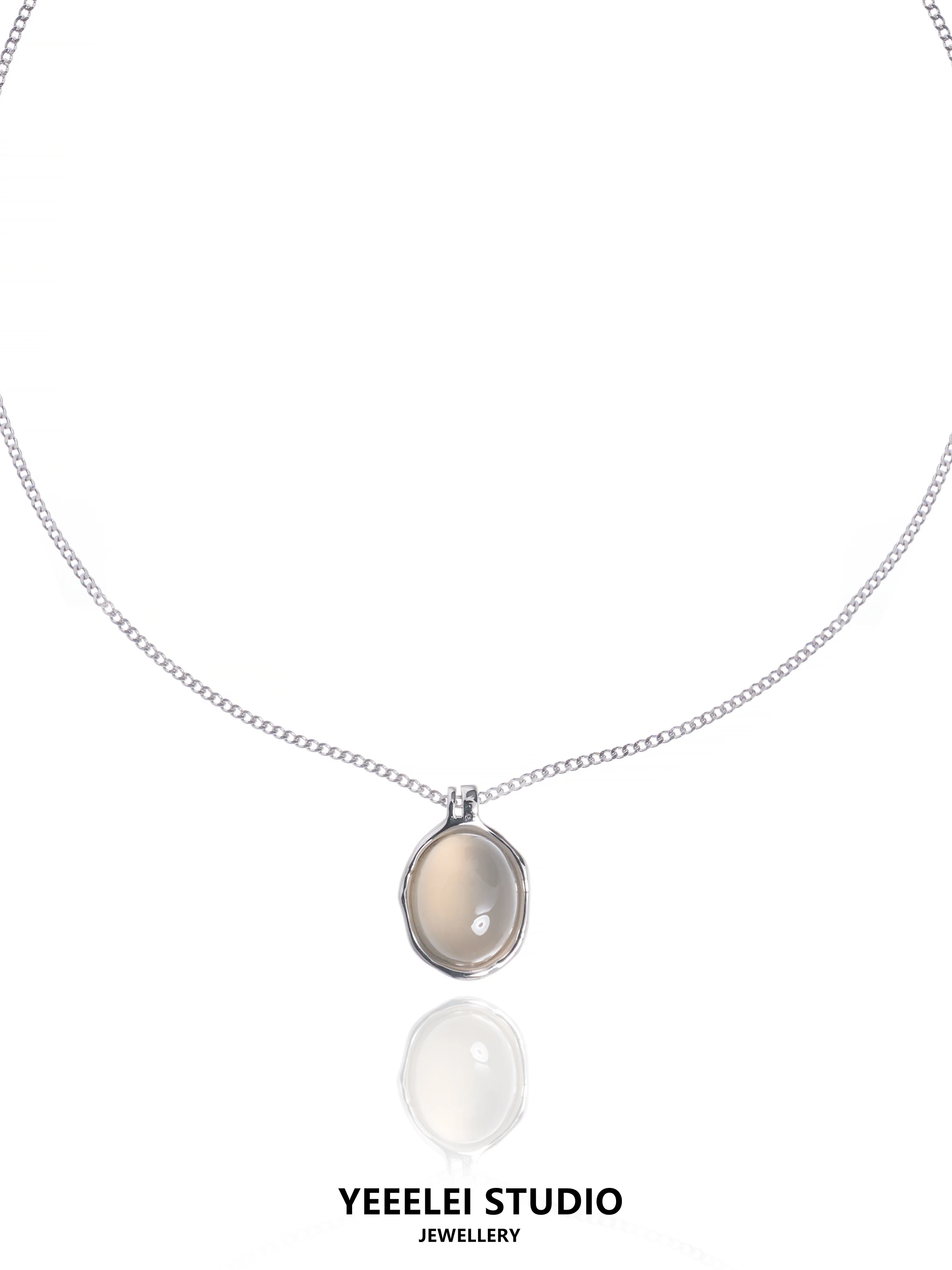 YEEELEI Pure Silver Grey Agate Necklace, Female Outlier Design, Collar Chain, High end Jewelry Accessories
YEEELEI Pure Silver Grey Agate Necklace, Female Outlier Design, Collar Chain, High end Jewelry Accessories
