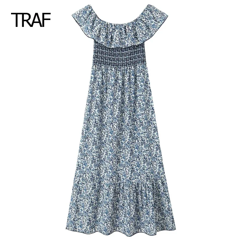 TRAF Off Shoulder Sleeveless Elastic Waist Dresses Womens Dresses Spring Summer 2024 Midi Print Dress Casual Vacation Dresses
TRAF Off Shoulder Sleeveless Elastic Waist Dresses Womens Dresses Spring Summer 2024 Midi Print Dress Casual Vacation Dresses