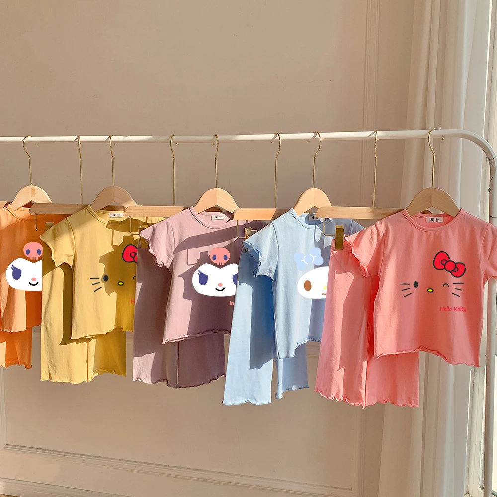Sanrio Hello Kitty Kuromi Baby Children Pajamas Set Melody Cute Cartoon Soft Breathable Short Sleeves and Pants Home Pajamas Set
Sanrio Hello Kitty Kuromi Baby Children Pajamas Set Melody Cute Cartoon Soft Breathable Short Sleeves and Pants Home Pajamas Set
