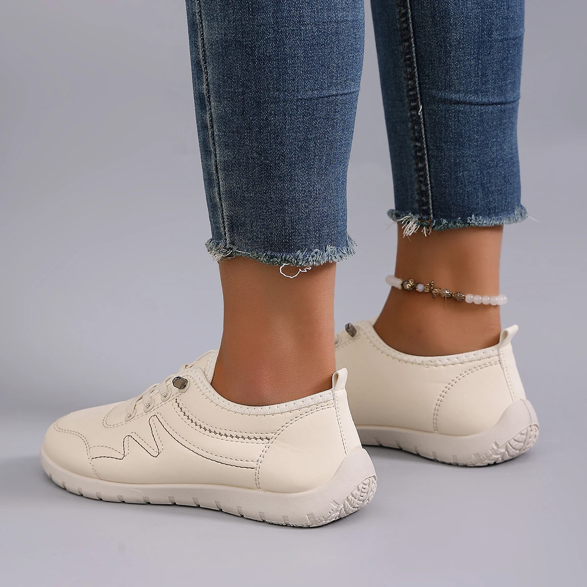 Spring new women's sports shoes, fashionable, breathable, lightweight, non-slip, wear-resistant, casual sports shoes, flat shoes 36 S48389929d49d4b3f9260a2092d4591b67