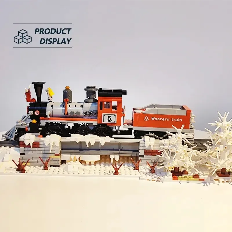 853PCS Steam Train Building Blocks City Vehicle Western Snow Train Track Assemble Model Bricks Toys Christmas Gifts For Children 853PCS Steam Train Building Blocks City Vehicle Western Snow Train Track Assemble Model Bricks Toys Christmas Gifts For Children