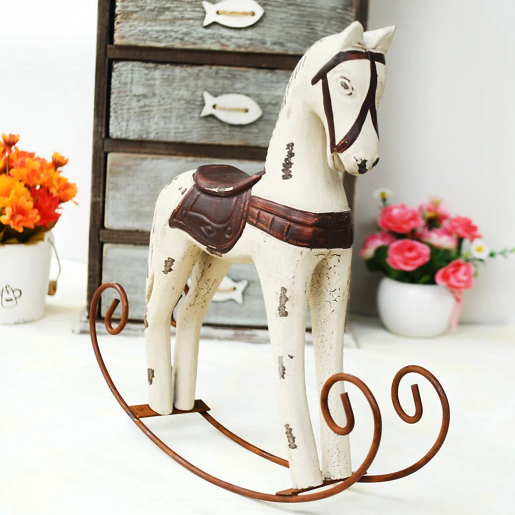 Nordic Shaking Wavering Wooden Horse Retro Horse Innovative Home Furnishing Decoration Desktop Ornaments Prop(Milk White)
Nordic Shaking Wavering Wooden Horse Retro Horse Innovative Home Furnishing Decoration Desktop Ornaments Prop(Milk White)