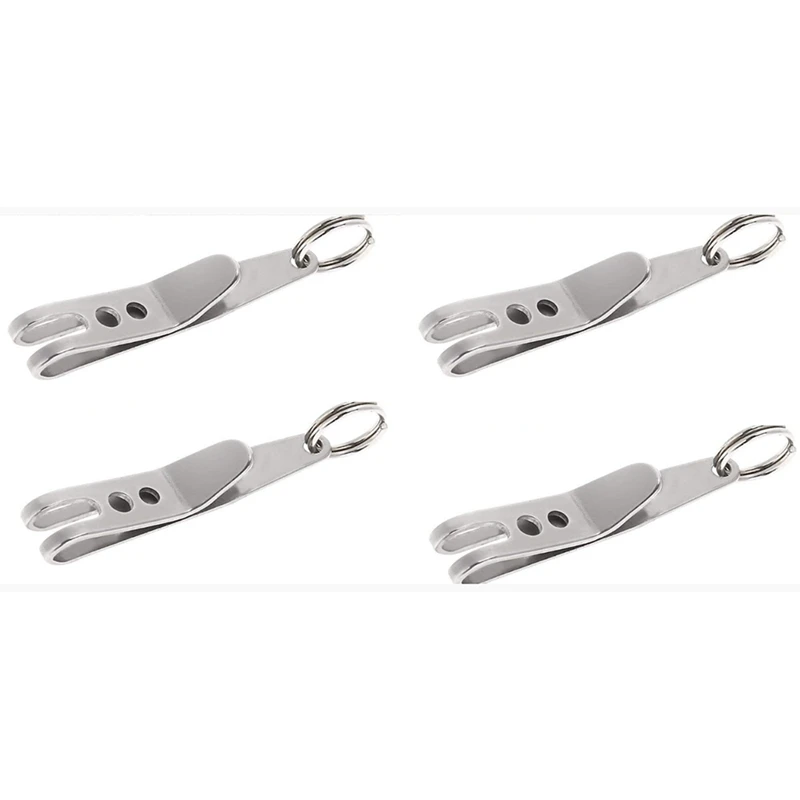 Outdoor Mini Pocket Clip Flashlight Clip Small Mountaineering Hook Stainless Steel Pocket Clip (4 Pack)
Outdoor Mini Pocket Clip Flashlight Clip Small Mountaineering Hook Stainless Steel Pocket Clip (4 Pack)