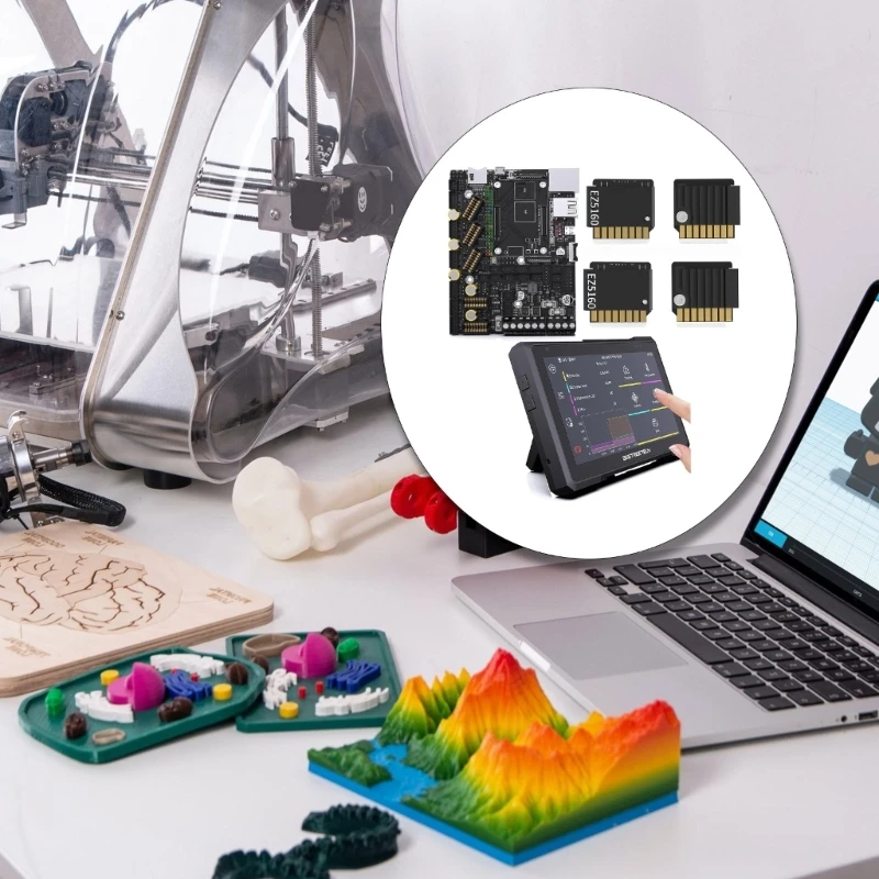 

High Speed 3D Printer Pad 7 Klipper TouchScreens Manta E3EZ V1.0 Mainboard Control Board and 4Pcs EZ5160 Driver