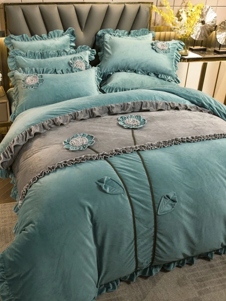 New anti-static winter luxury thickened coral velvet crystal velvet bed sheet and duvet cover, double-sided velvet baby plush wa
New anti-static winter luxury thickened coral velvet crystal velvet bed sheet and duvet cover, double-sided velvet baby plush wa