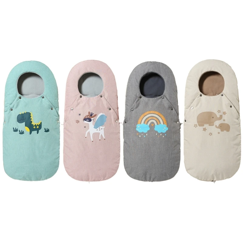 

Winter Thick Sleeping Bag Baby Stroller Warm Sleepsack Pushchairs Footmuff for Newborns Windproof Infant Prams Pad 0